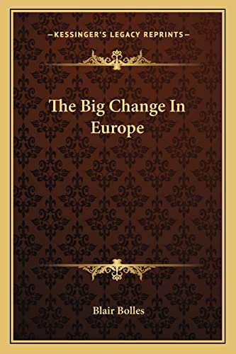The Big Change In Europe