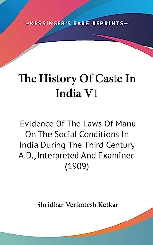 The History Of Caste In India V1