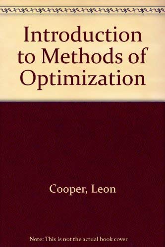 Introduction to Methods of Optimization